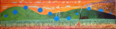 Peinture intitulée "Blue sugar cane" par Phil Cincinati, Œuvre d'art originale, Acrylique