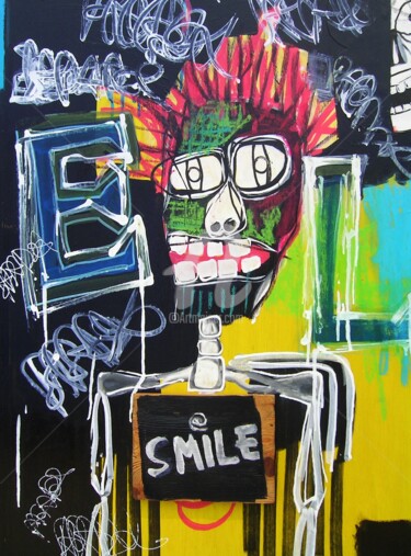 Painting titled "Smile" by Phil Cincinati, Original Artwork, Acrylic