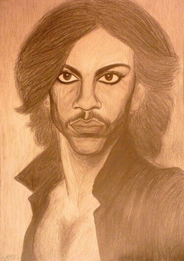 Rysunek zatytułowany „Portrait de Prince” autorstwa Cindy Millet, Oryginalna praca, Ołówek
