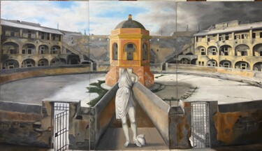 제목이 "Libertà versus cont…"인 미술작품 Cinzia Tellarini로, 원작, 기름 목재 패널에 장착됨