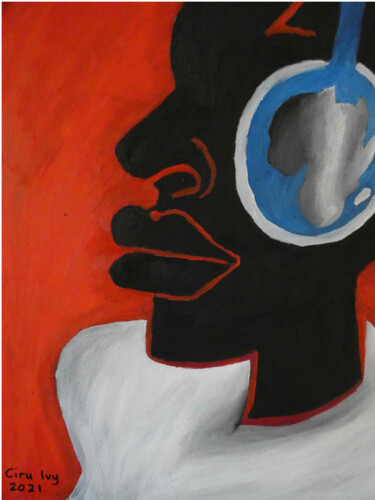 Pintura titulada "AfroMusic" por Ciru Ivy, Obra de arte original, Oleo