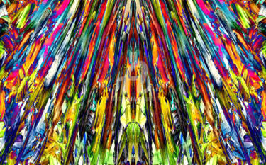 Digital Arts titled "Tipi de l'au delà" by Cj Perin, Original Artwork, Digital Painting