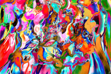 Arts numériques intitulée "Composition florale" par Cj Perin, Œuvre d'art originale, Peinture numérique