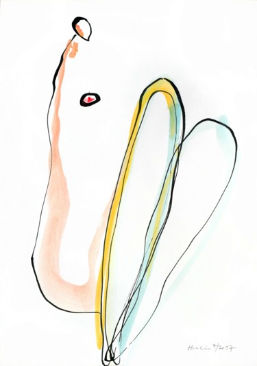 Drawing titled "Nude III." by Jiri Havlik, Original Artwork, Ink