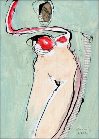 제목이 "Ema (Nude Girl)"인 미술작품 Jiri Havlik로, 원작, 아크릴