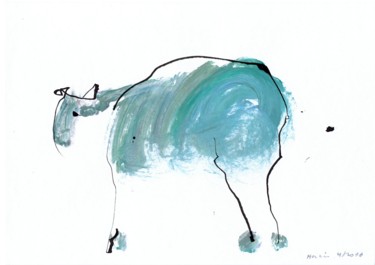 Disegno intitolato "Sheep" da Jiri Havlik, Opera d'arte originale, Inchiostro