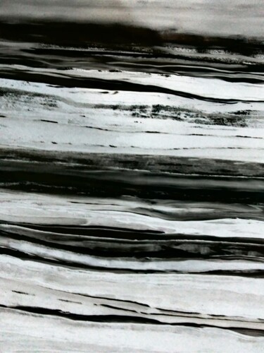 Painting titled "Black and White" by Catherine Le Roux, Original Artwork, Acrylic