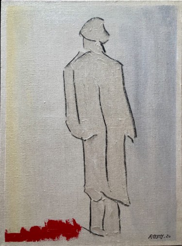「Silhouette 1」というタイトルの絵画 Roemyによって, オリジナルのアートワーク, 木炭