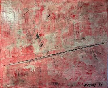 Peinture intitulée "rouge" par Roemy, Œuvre d'art originale, Acrylique Monté sur Châssis en bois
