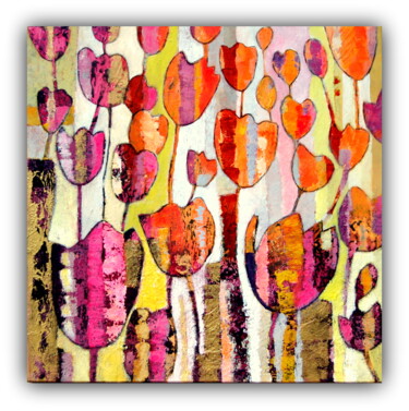 Картина под названием "harmonies" - Claire Biette, Подлинное произведение искусства, Акрил Установлен на Деревянная рама для…