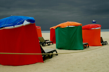 Fotografia zatytułowany „Cabine de plage” autorstwa Angie Black, Oryginalna praca, Fotografia cyfrowa