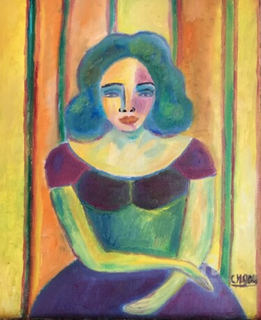 Painting titled ""Soledad"" by Claire Marie Gay, Original Artwork, Oil Mounted on Wood Panel