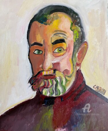 제목이 ""Ferdinand Hodler,…"인 미술작품 Claire Marie Gay로, 원작, 기름 목재 패널에 장착됨