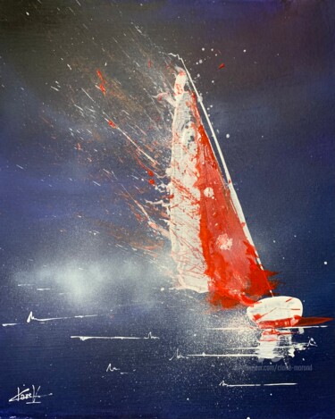 Картина под названием "Danse marine" - Claire Morand, Подлинное произведение искусства, Акрил Установлен на Деревянная рама…