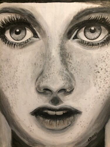 Peinture intitulée "Devant tes yeux" par Claire Paravisini-Ernouf, Œuvre d'art originale, Acrylique Monté sur Carton