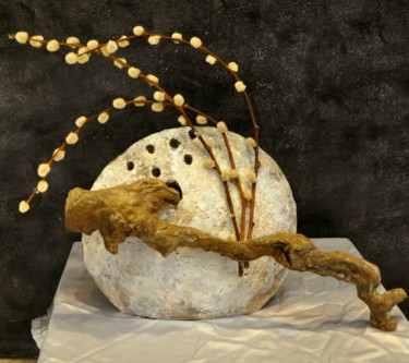 Sculpture titled "Stratocumulus" by Claire Pellicone Fanni, Original Artwork, Terra cotta