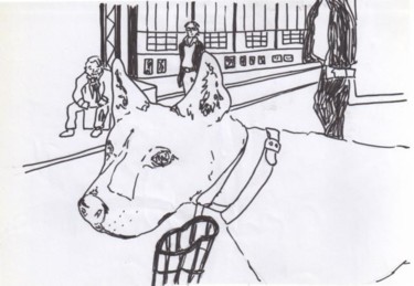 Disegno intitolato "doggie" da Peposlady, Opera d'arte originale