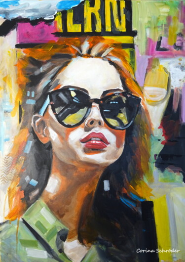 Картина под названием "Endless summer" - Corina Schröder, Подлинное произведение искусства, Акрил Установлен на Деревянная р…