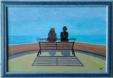 Schilderij getiteld "Discussion" door Clarisse Messelier, Origineel Kunstwerk, Acryl