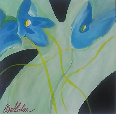Dessin intitulée "fleur essai" par Claude Bellaton, Œuvre d'art originale