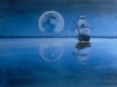 Schilderij getiteld "Voyage" door Claude Blaesius, Origineel Kunstwerk, Acryl