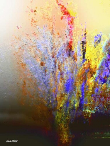 Arts numériques intitulée "Fleurs printannières" par Claude Cossu, Œuvre d'art originale, Peinture numérique