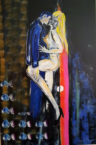 Peinture intitulée "Désir du soir" par Claude Degret, Œuvre d'art originale, Acrylique