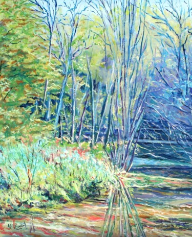 Peinture intitulée "Lumière matinale" par Claude Evrard, Œuvre d'art originale, Huile Monté sur Châssis en bois