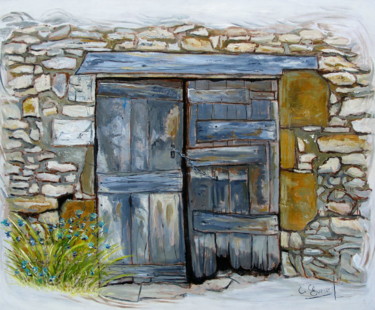 Painting titled "ABANDON" by Claude Evrard, Original Artwork, Oil Mounted on Wood Stretcher frame