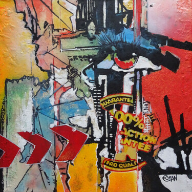 Картина под названием "PAS VUE - PAS PRIX" - Claude Géan, Подлинное произведение искусства, Акрил Установлен на Деревянная р…