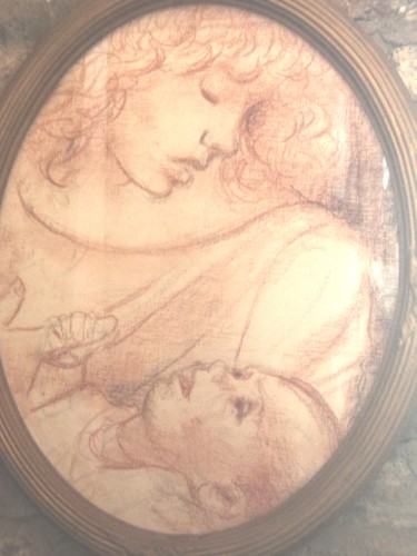 「maternité」というタイトルの描画 Claude Hardenneによって, オリジナルのアートワーク