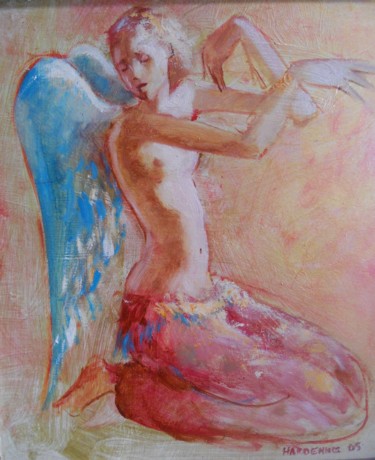Drawing titled "Ange..." by Claude Hardenne, Original Artwork