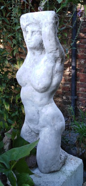 Sculpture intitulée "Nu bras levés" par Claude Hardenne, Œuvre d'art originale, Pierre