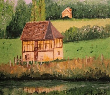"paysage normand" başlıklı Tablo Claude Lacointe tarafından, Orijinal sanat, Akrilik
