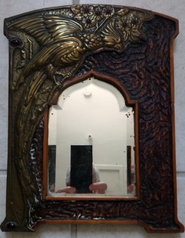 Design intitulée "miroir en bois scul…" par Art Plaisir, Œuvre d'art originale