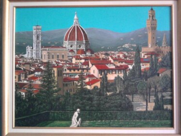 Painting titled "FLORENCE" by Claude Léauté, Original Artwork