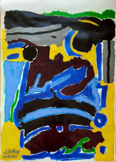 Painting titled "A34" by Claude Le Roy, Original Artwork, Acrylic Mounted on Plexiglass