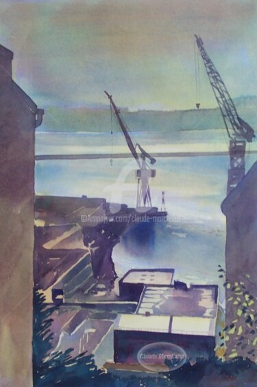 Pintura titulada "Brest Recouvrance,…" por Claude Marchalot, Obra de arte original, Oleo