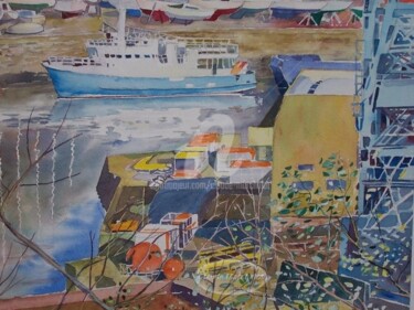 Peinture intitulée "Brest Queliverzan,…" par Claude Marchalot, Œuvre d'art originale, Huile