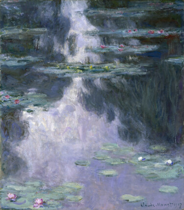 Painting titled "Nymphéas 13" by Claude Monet, Original Artwork, Oil