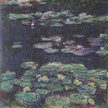 Painting titled "Nymphéas 24" by Claude Monet, Original Artwork, Oil