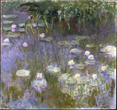 Painting titled "Nymphéas 26" by Claude Monet, Original Artwork, Oil