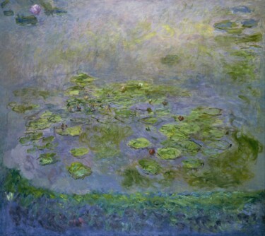 Painting titled "Nymphéas 27" by Claude Monet, Original Artwork, Oil