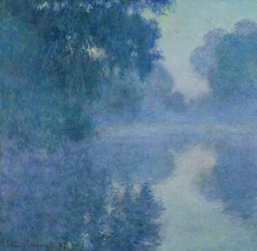 Painting titled "Bras de Seine, près…" by Claude Monet, Original Artwork, Oil