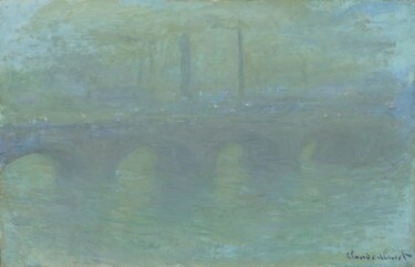 Painting titled "Waterloo Bridge, le…" by Claude Monet, Original Artwork, Oil