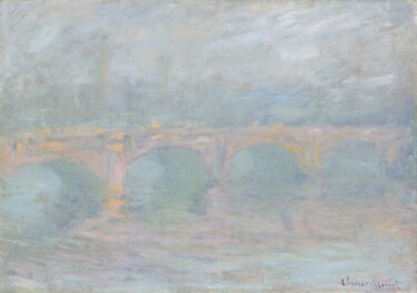 Painting titled "Waterloo Bridge, ef…" by Claude Monet, Original Artwork, Oil