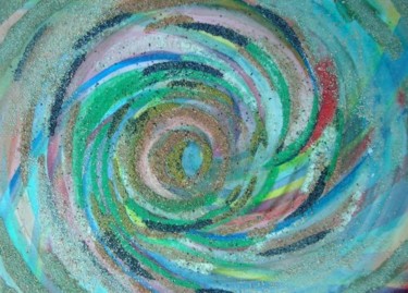 Peinture intitulée "spirale matérialité" par Claude Poisson, Œuvre d'art originale