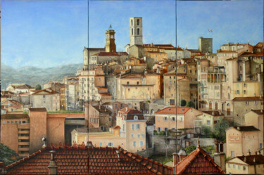 Pintura titulada "Grasse Capitale des…" por Claude Ruby, Obra de arte original, Oleo