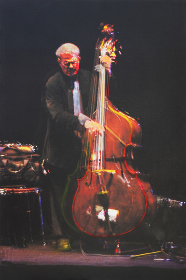 "Charlie Haden.jpg" başlıklı Fotoğraf Claude Corbier tarafından, Orijinal sanat, Fotoşoplu fotoğrafçılık Ahşap Sedye çerçeve…