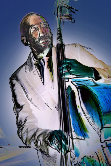 Photography titled "Ron Carter" by Claude Corbier, Original Artwork, Manipulated Photography